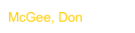 McGee, Don